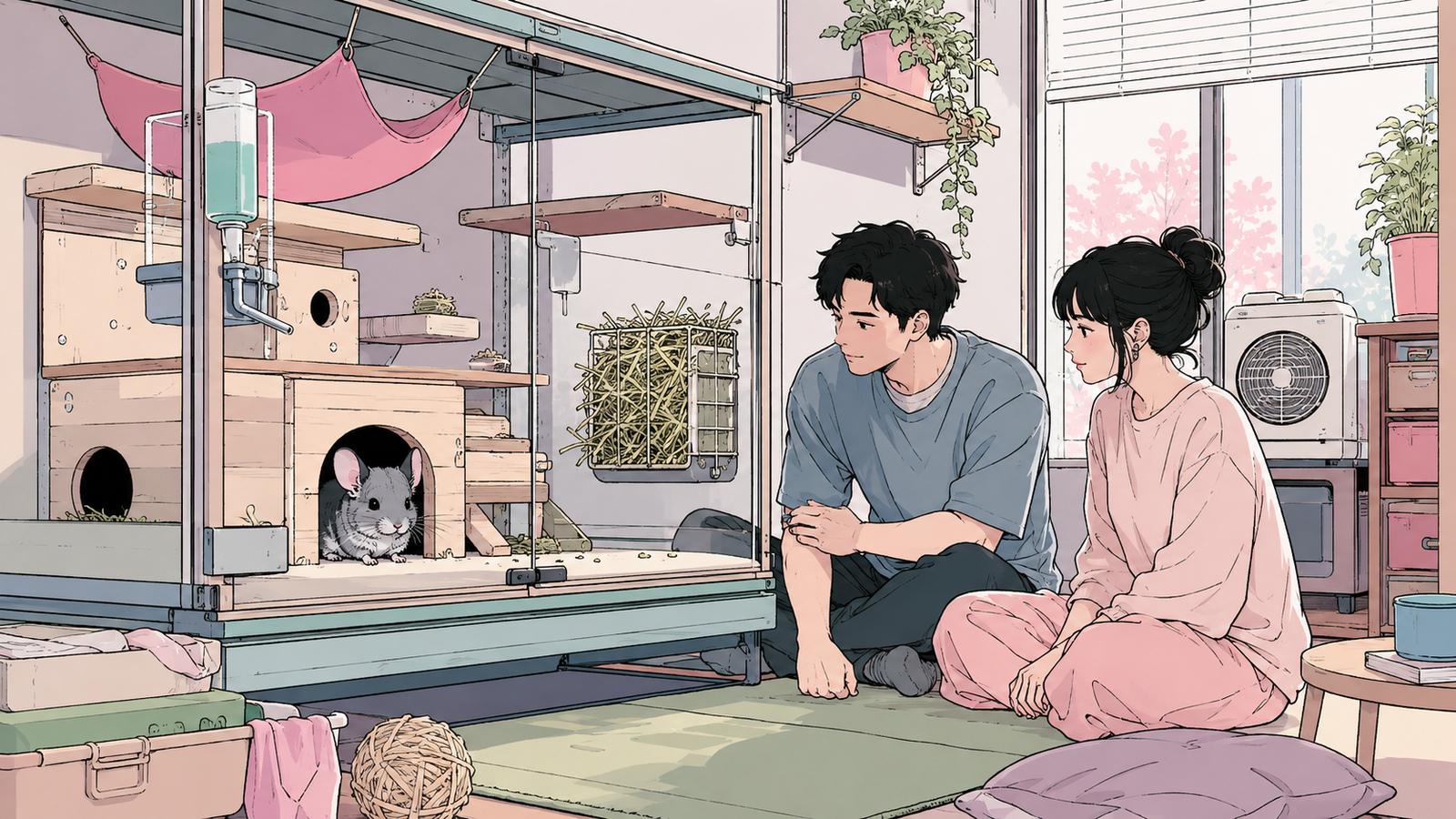 絨鼠躲在木屋後把害怕藏得很安靜