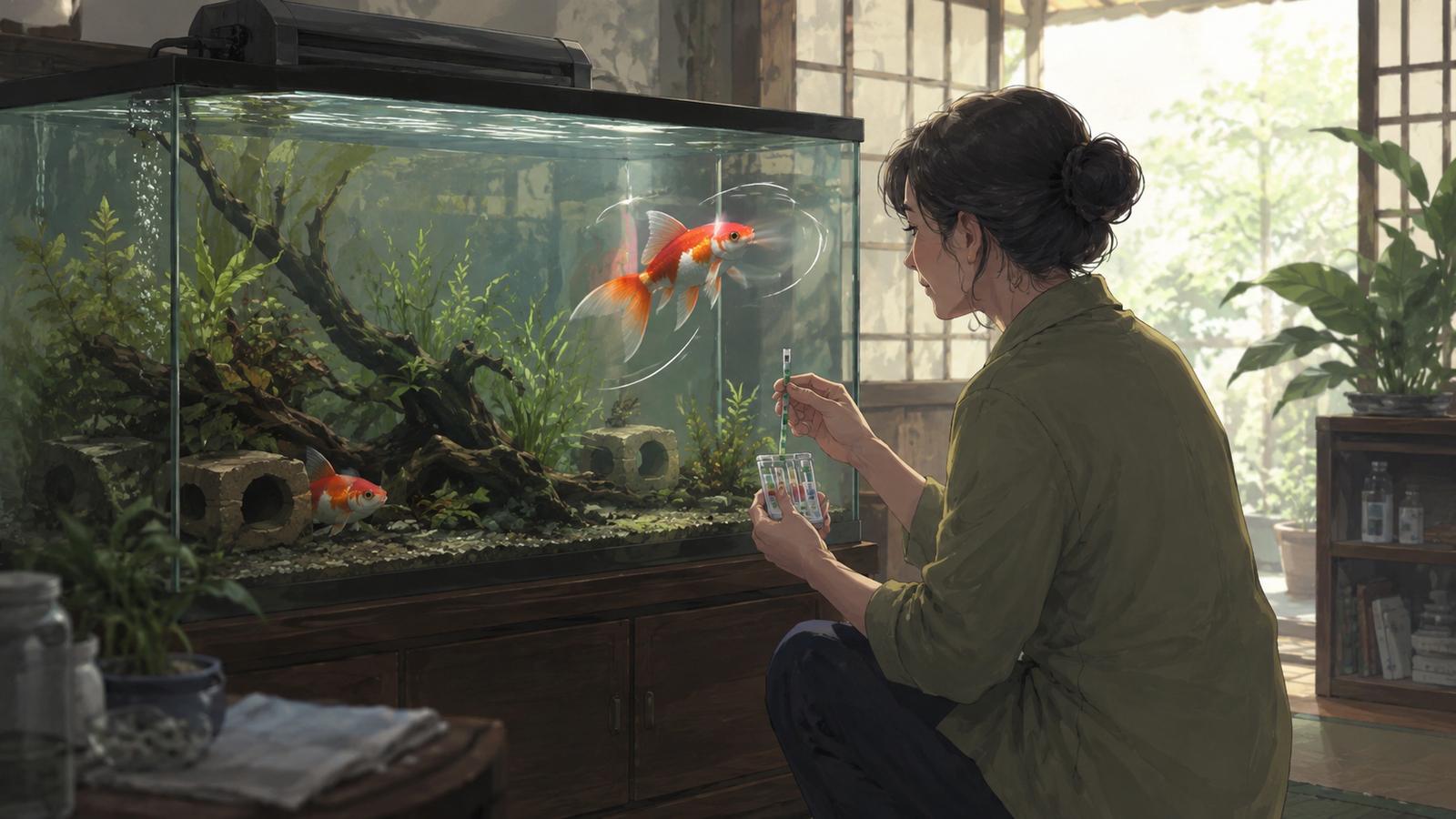 觀賞魚貼缸游動可能透露壓力訊號
