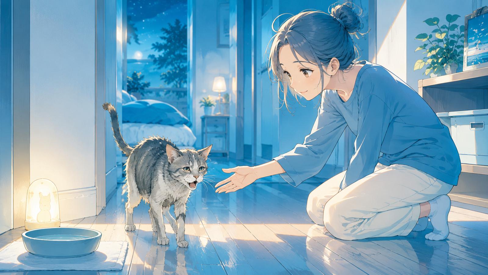 老貓夜間迷路叫喚的居家照護重點